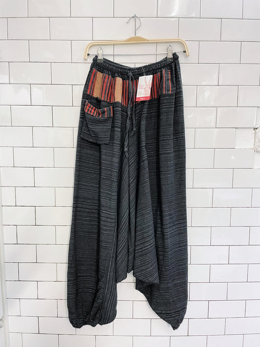 boho woven harem lounge pants