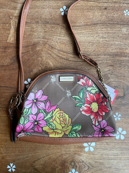 us polo assassin floral signature cross body