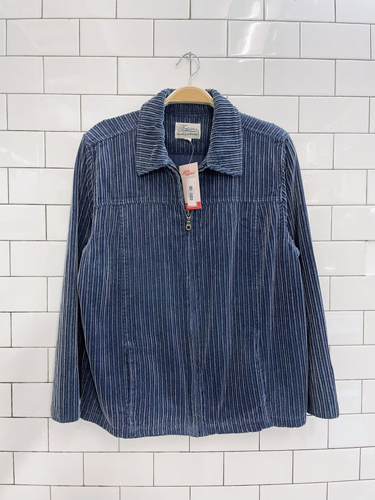 vintage 00s tradition chunky cord minimal zip jacket