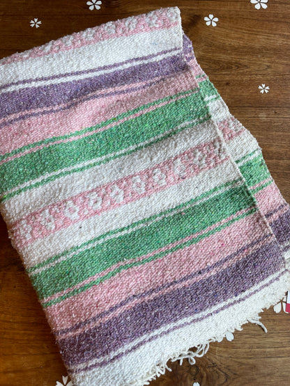 vintage pilar cobertor mexico woven blanket