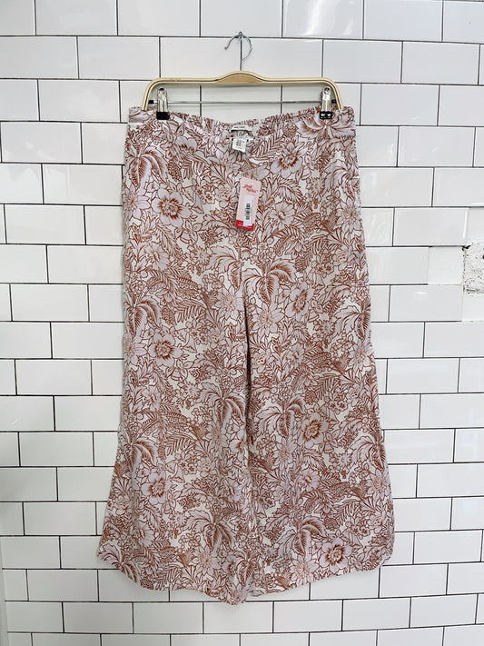 rachel zoe linen tropical lavender wide leg pants