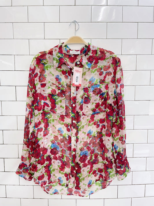 equipment femme floral chiffon blouse
