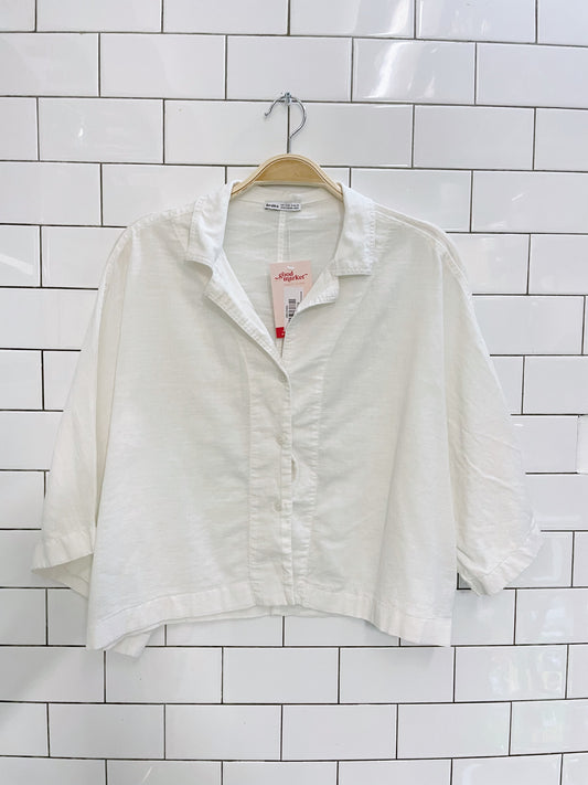 berksha boxy summer ss button down