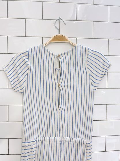 vintage terry stripe jumpsuit