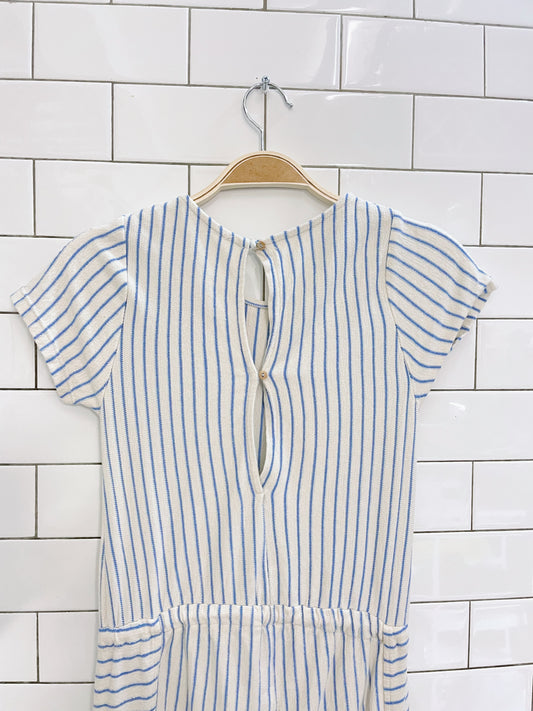 vintage terry stripe jumpsuit
