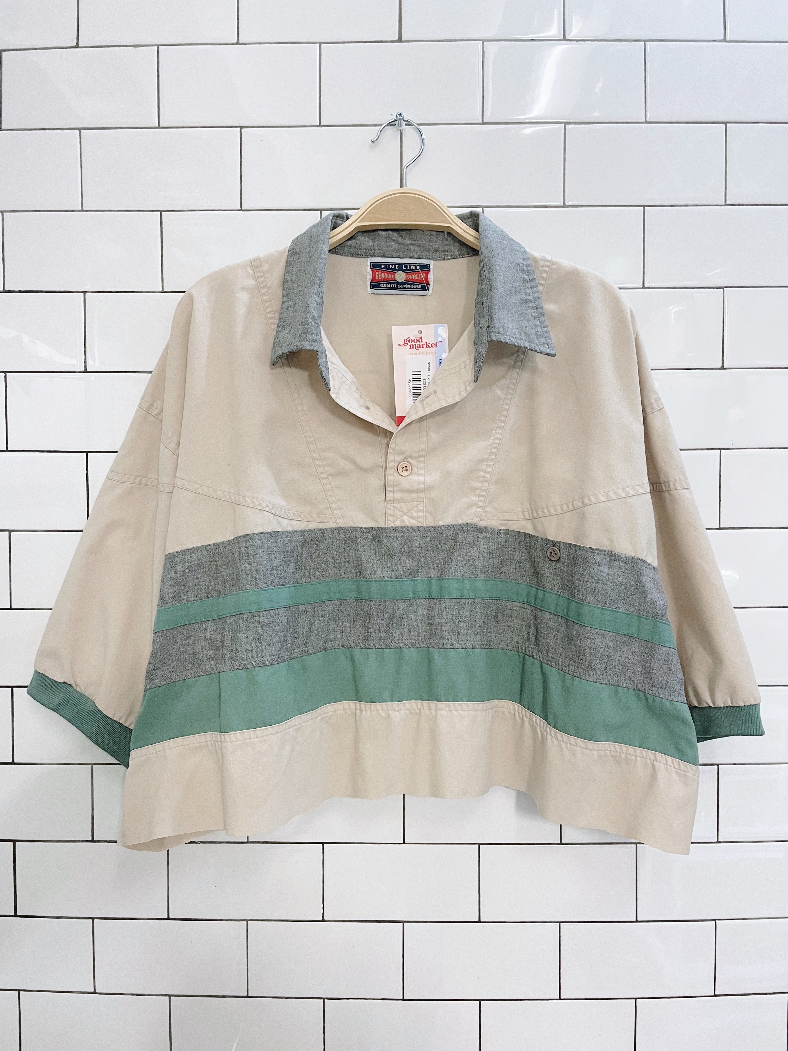 rework x vintage fine line polo – good market thrift store