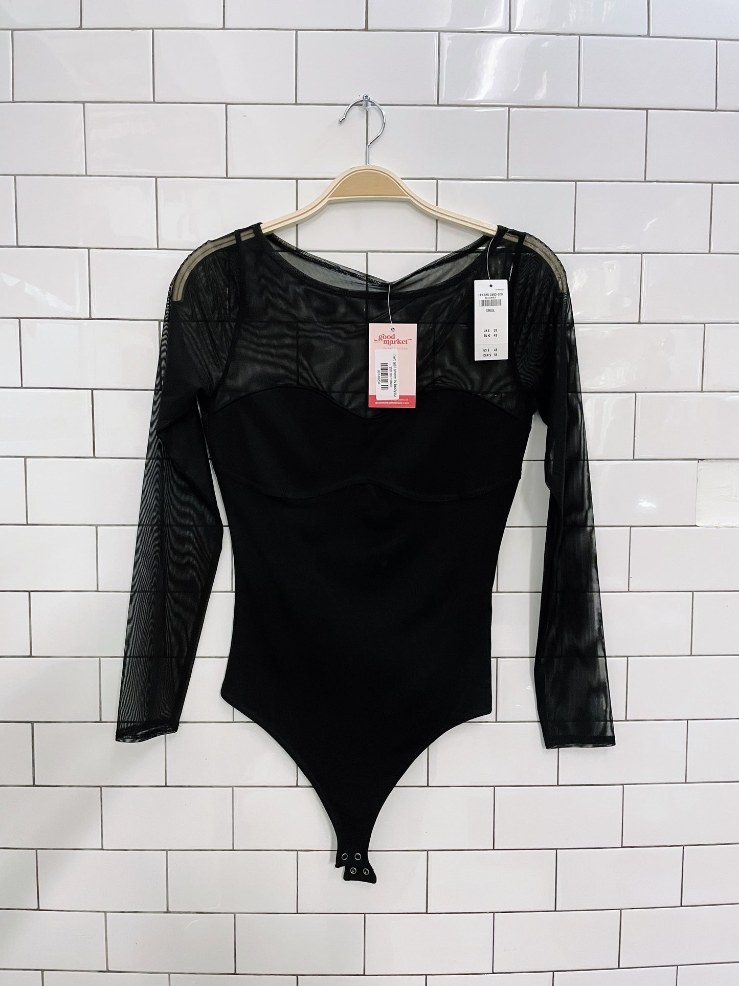 nwt a&f sheer ls bodysuit