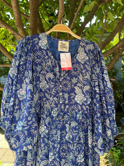 river goddess tiered floral maxi dress