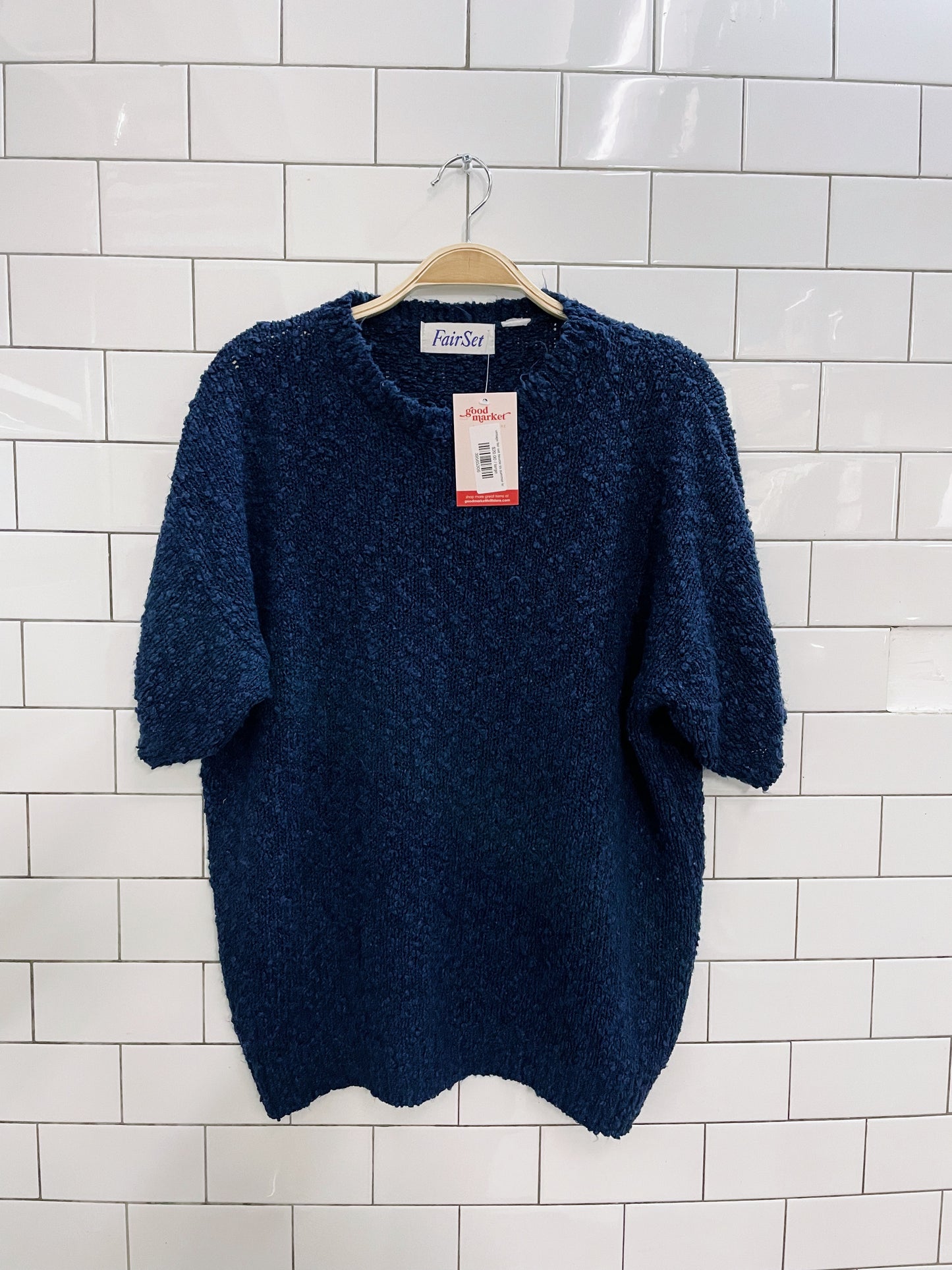 vintage fair set boucle ss summer knit