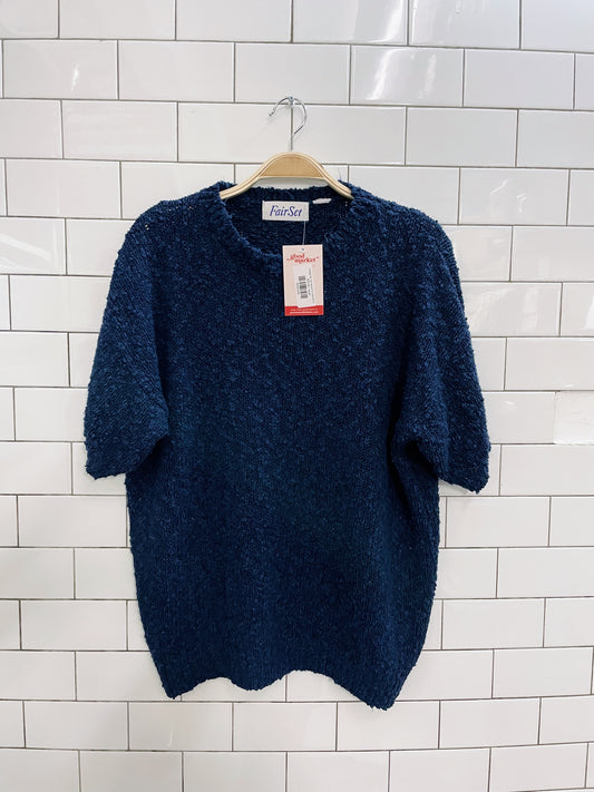 vintage fair set boucle ss summer knit