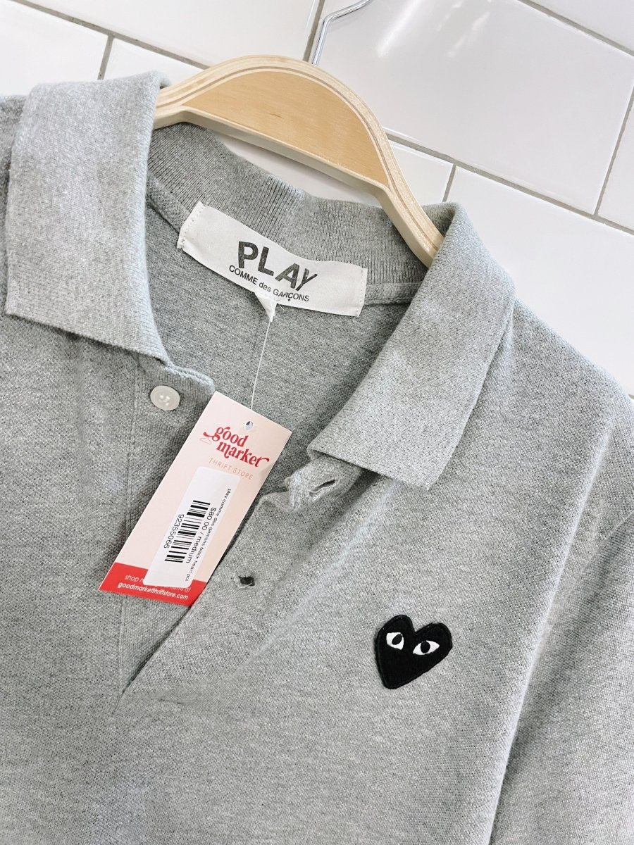 play comme des garcons black heart polo - good market thrift store