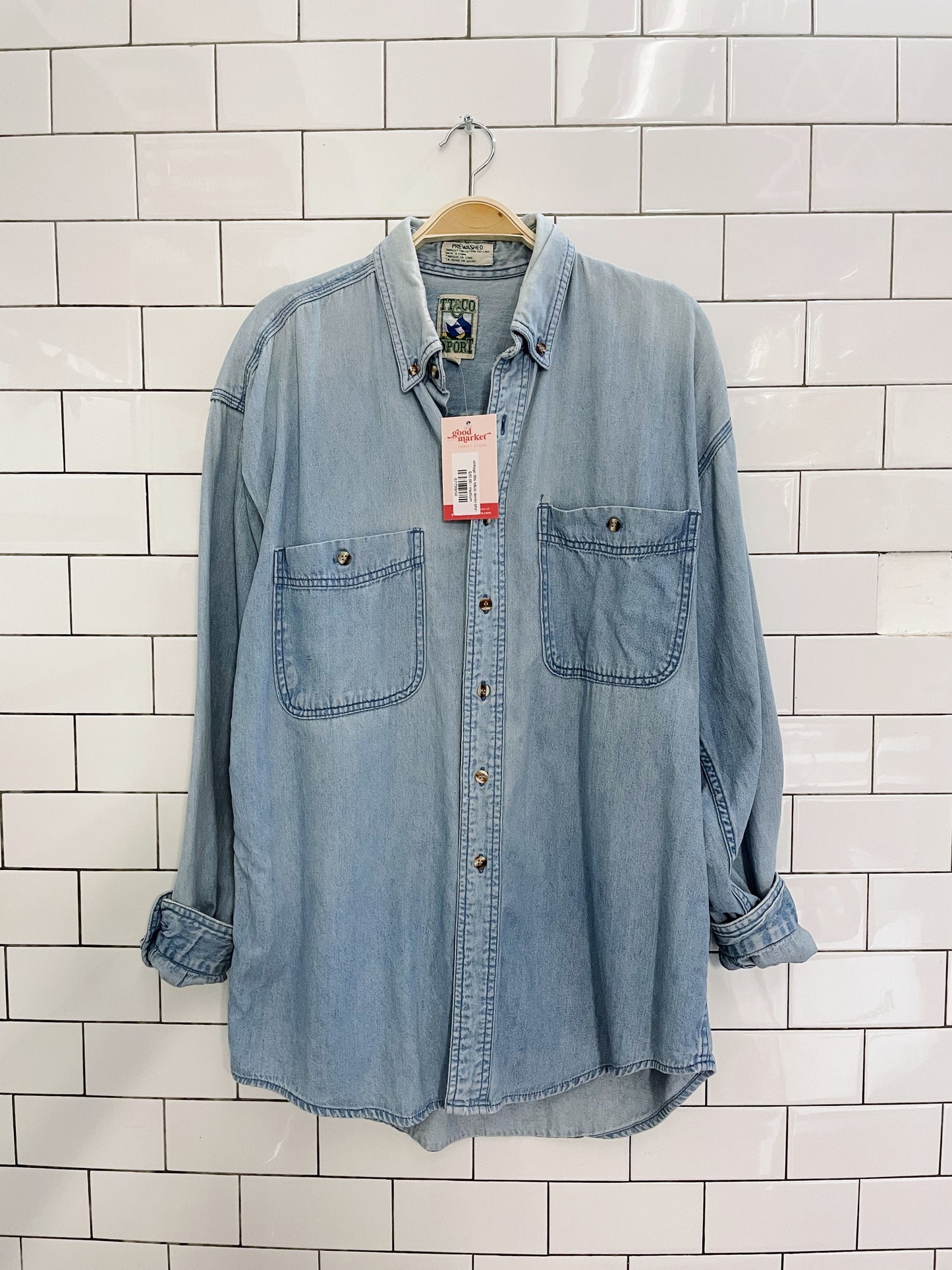 vintage 00s tt&co denin shirt