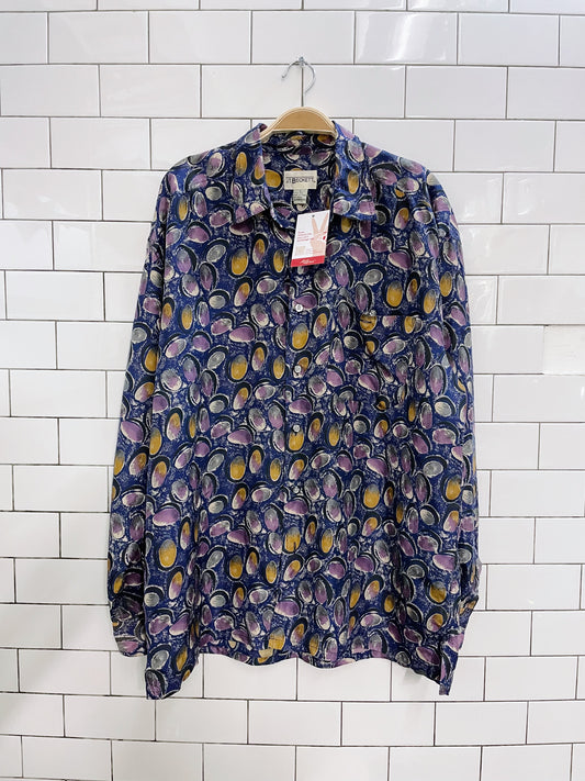 vintage jt beckett pattern silk shirt