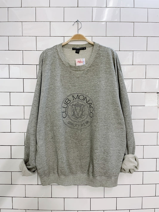 vintage club monaco crest logo sweatshirt