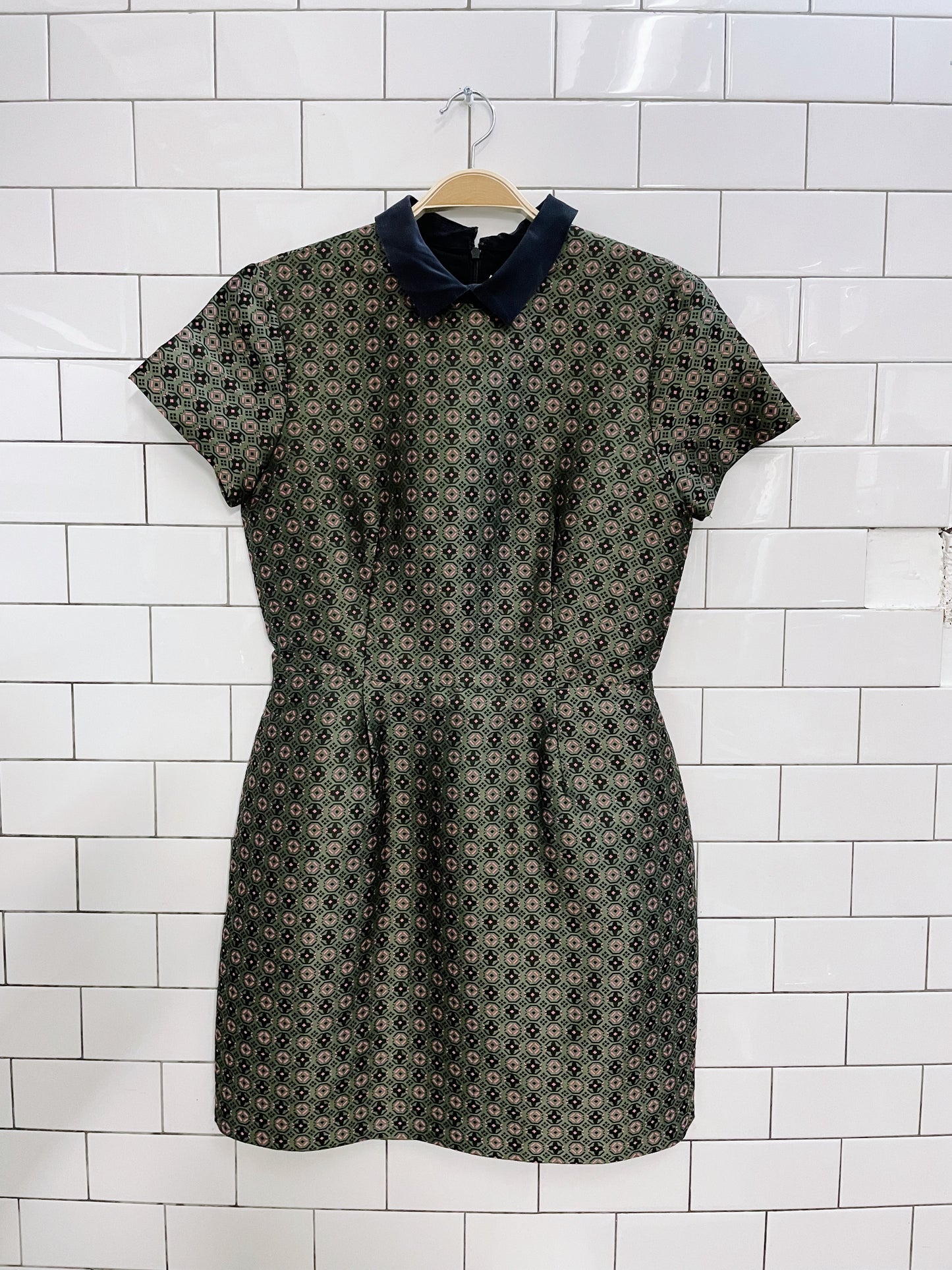 club monaco talis brocade collar dress