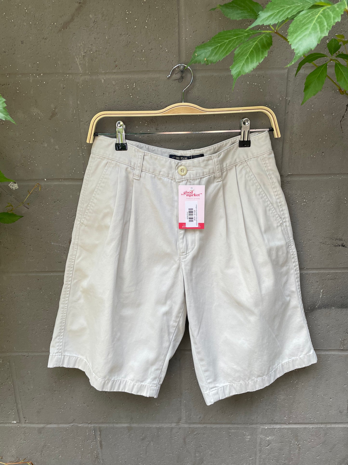 vintage ong pleated long dad shorts