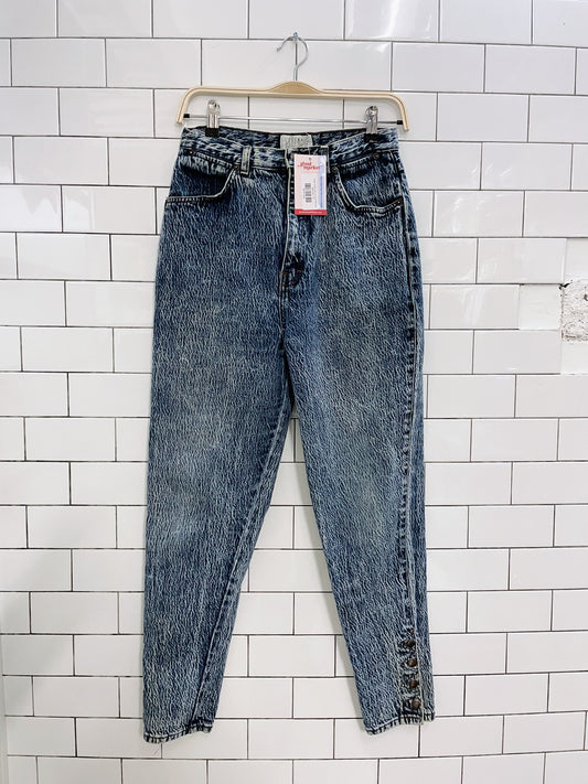 vintage stefano high rise acid wash jeans