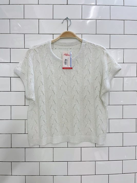 vintage relaxed loose knit summer top