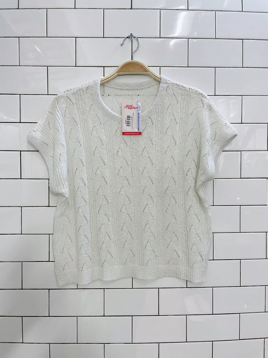 vintage relaxed loose knit summer top