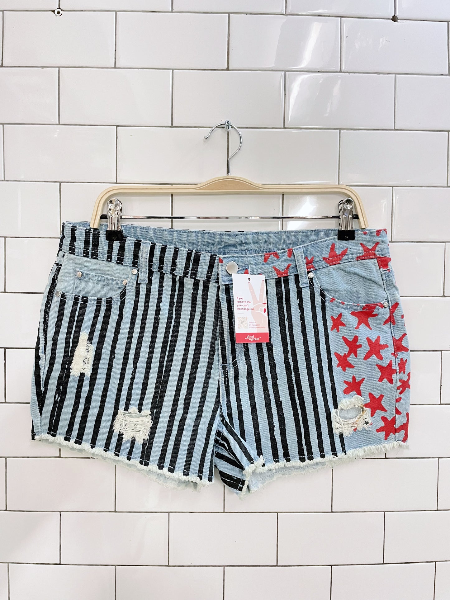 birds of prey harley quinn usa denim shorts