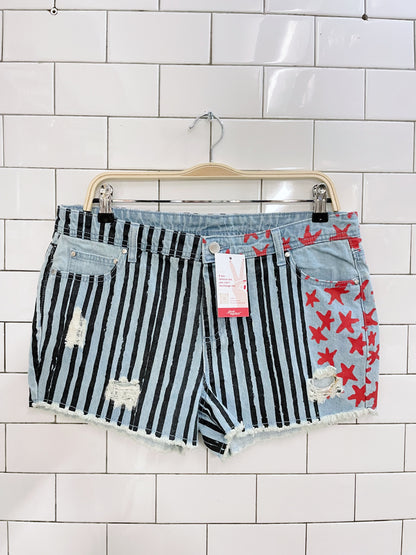 birds of prey harley quinn usa denim shorts