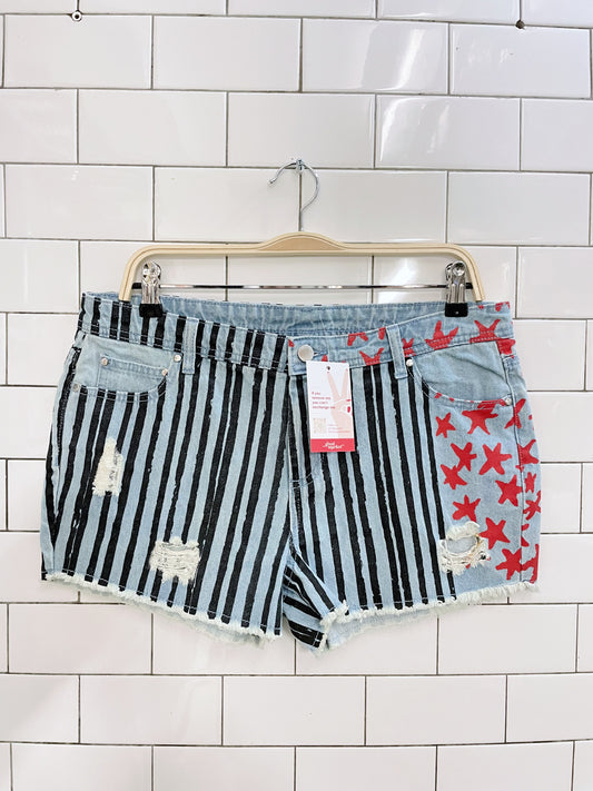 birds of prey harley quinn usa denim shorts