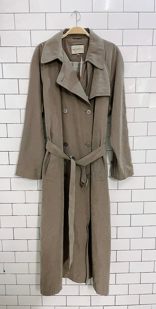 vintage sequence soft touch trench