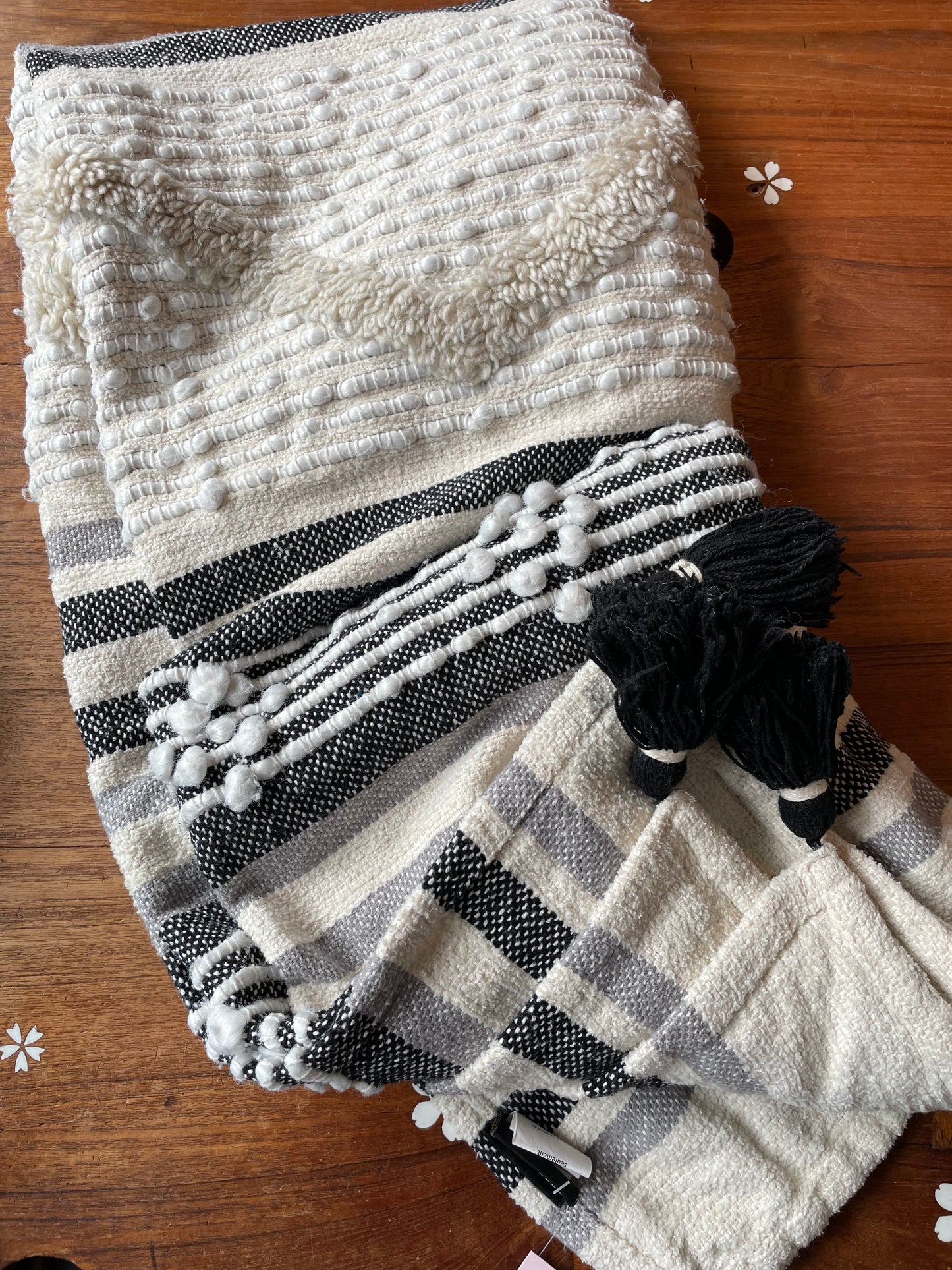 aphorism woven boho throw blanket