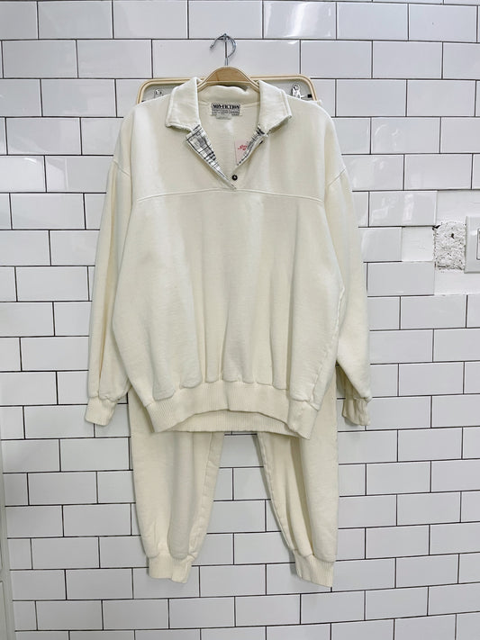 vintage 90s non-fiction cottage sweat set