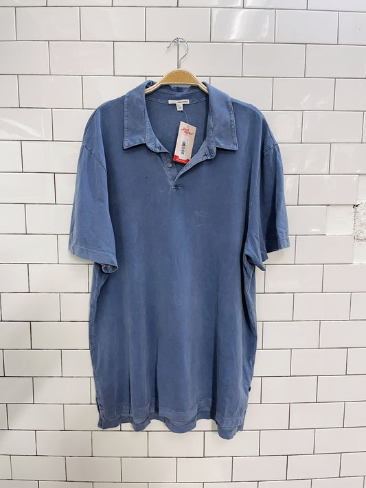 james perse standard supima cotton polo