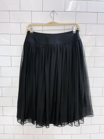st. john 100% silk chiffon pleated short skirt
