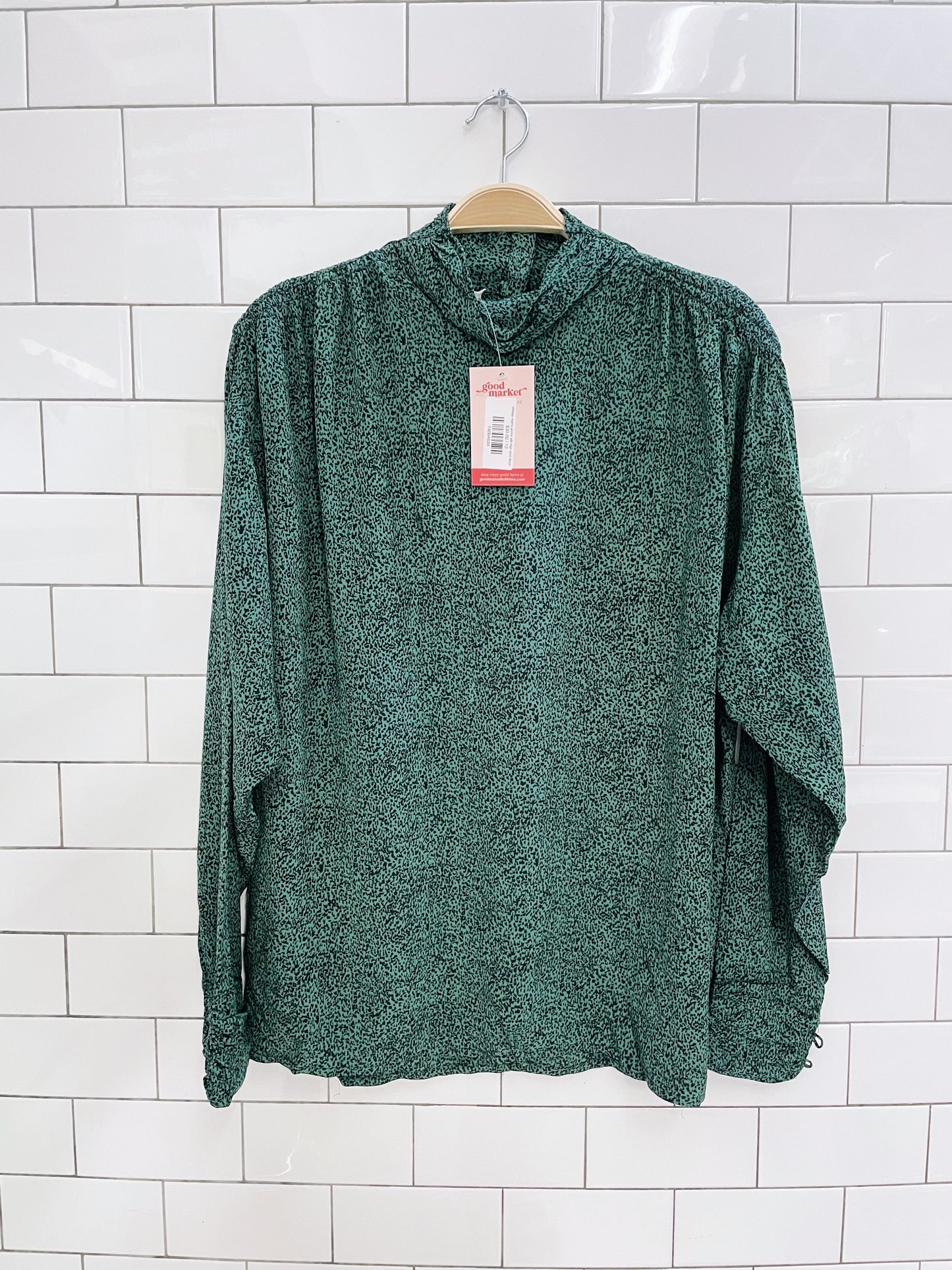 vintage regina porter silk high neck blouse