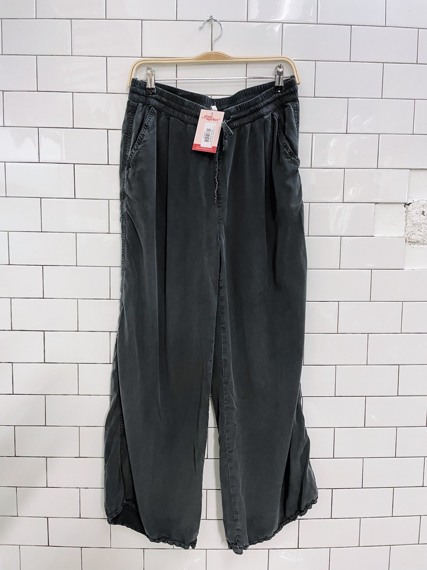 aerie high waisted wide leg tencel pants