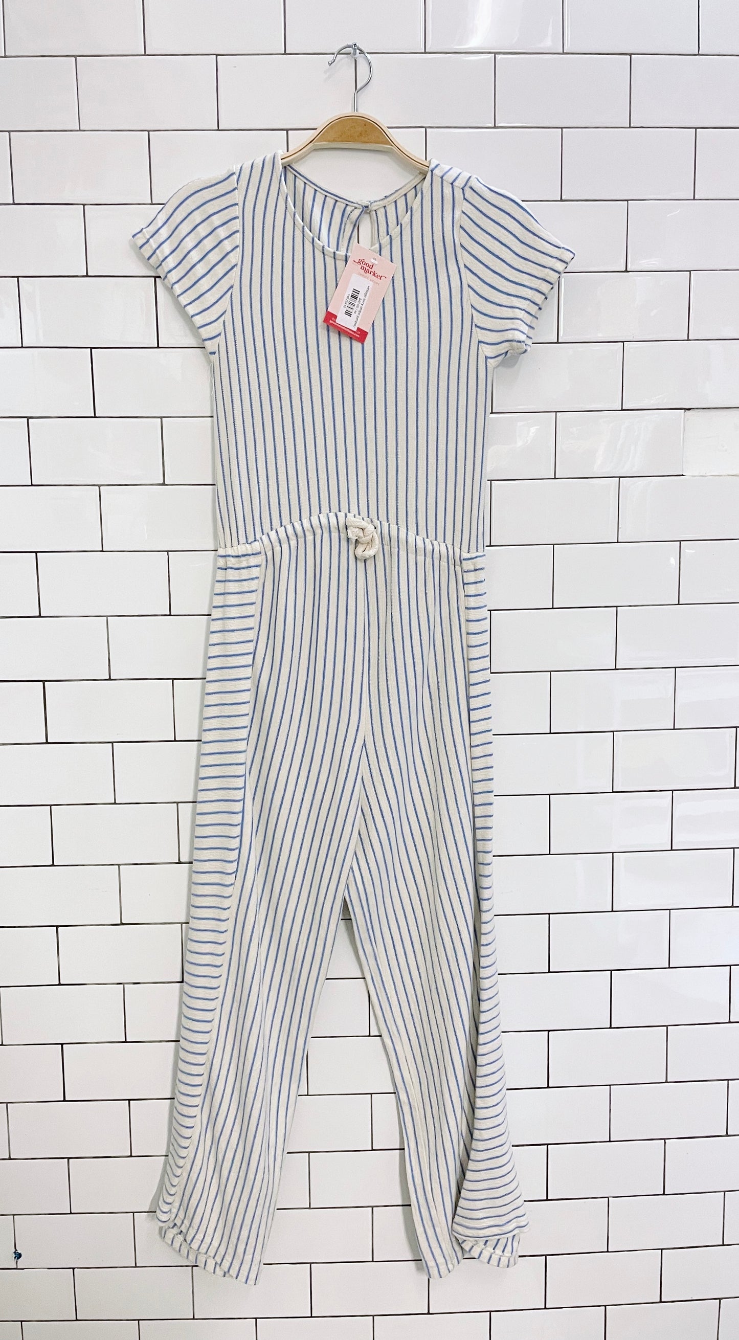 vintage terry stripe jumpsuit