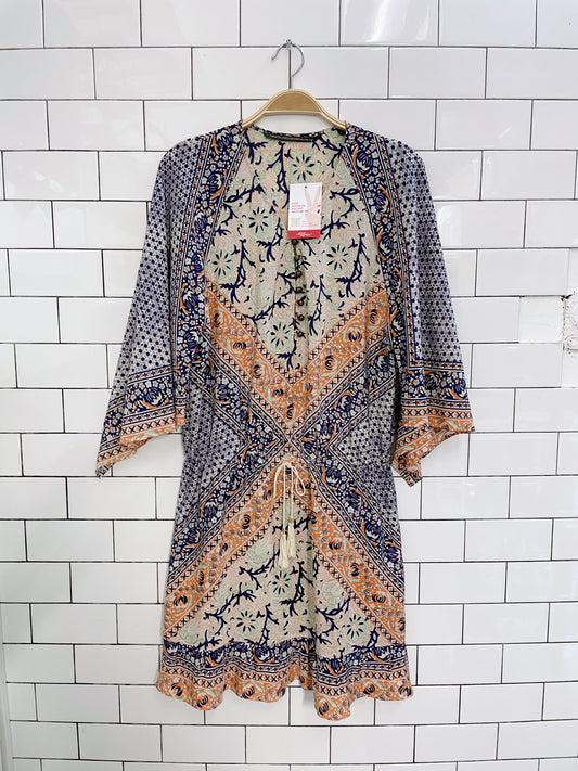 twelfth street silk boho kimono dress