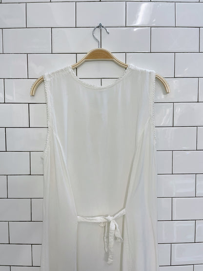 vintage boho embroidered tank shirt maxi dress