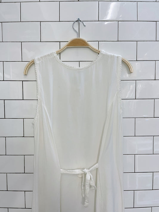 vintage boho embroidered tank shirt maxi dress