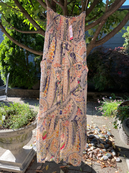 american eagle smocked strapless maxi dress