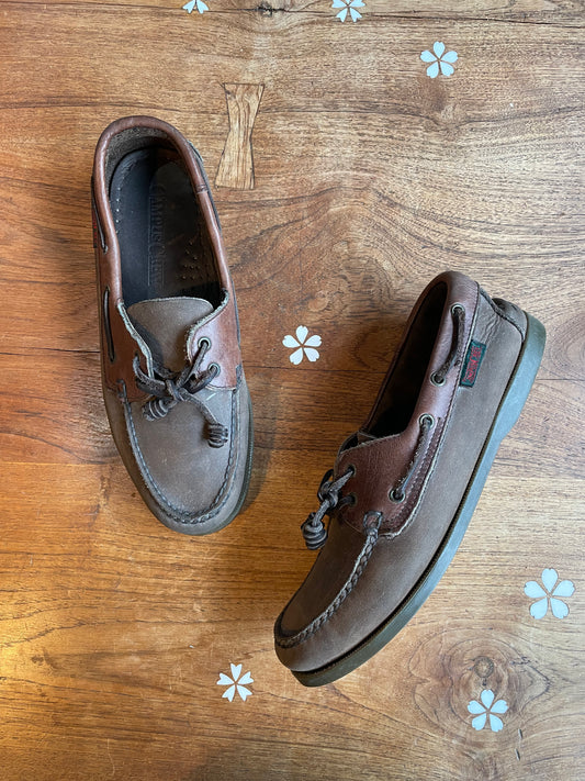 vintage campus crew leather dock loafers