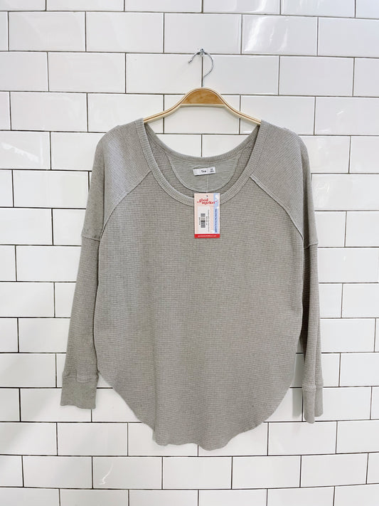 tna grey waffle long sleeve thermal