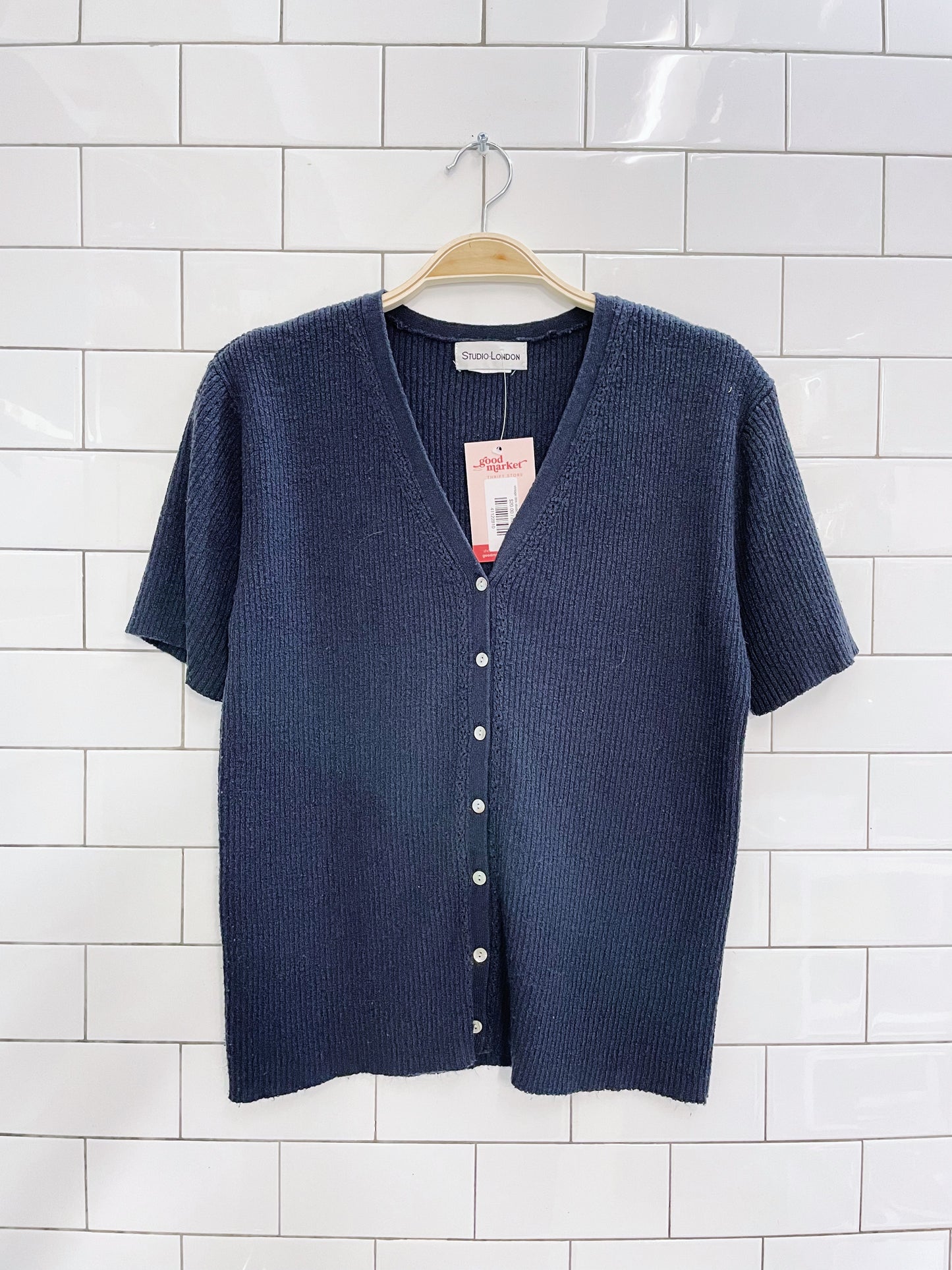 vintage 00s studio london minimal knit tee