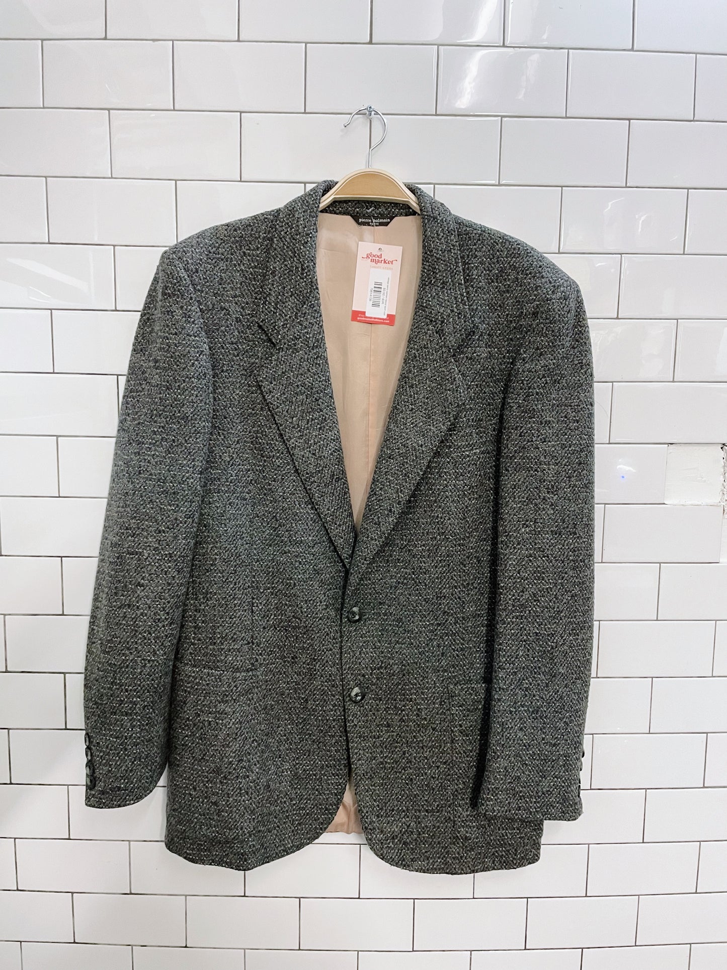 vintage pierre balmain tweed sport coat