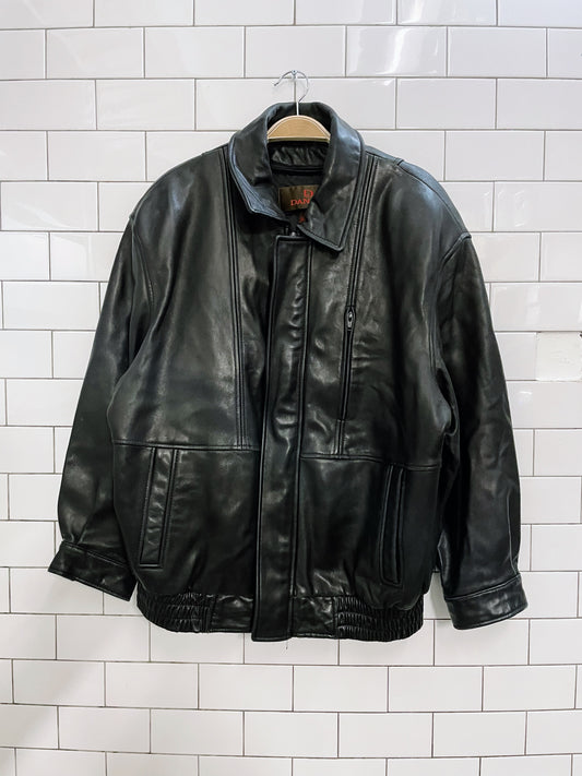 vintage danier butter leather bomber jacket
