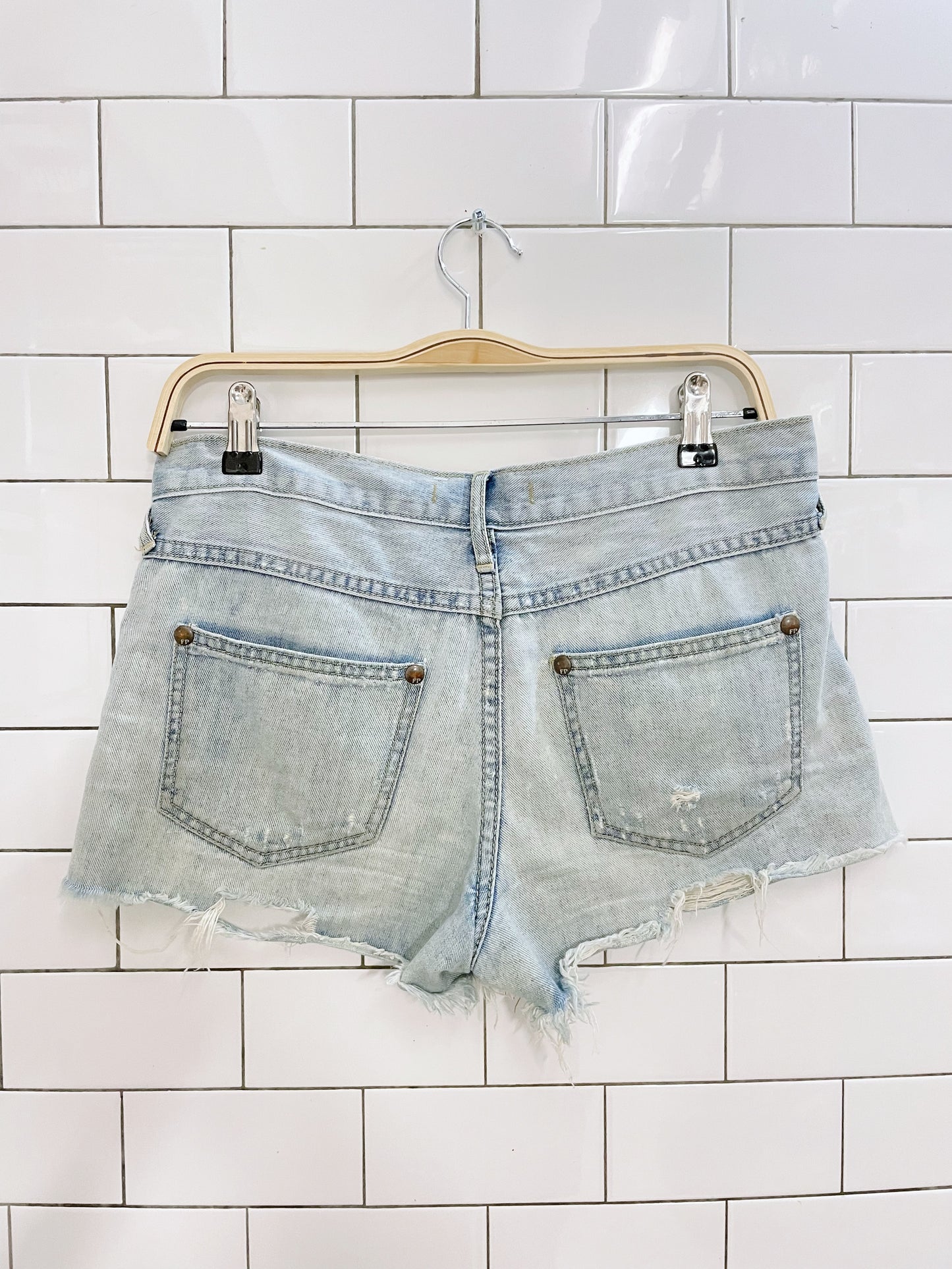 free people cut off denim shorts