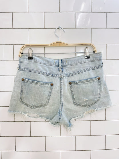 free people cut off denim shorts