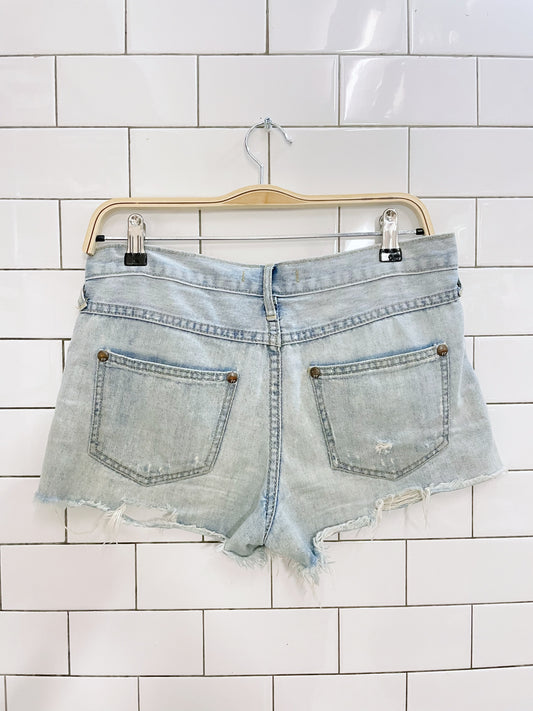 free people cut off denim shorts