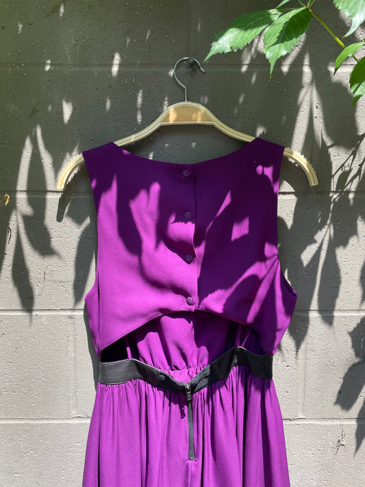 alice + olivia silk button back dress