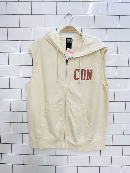 vintage 00s roots sleeveless hoodie