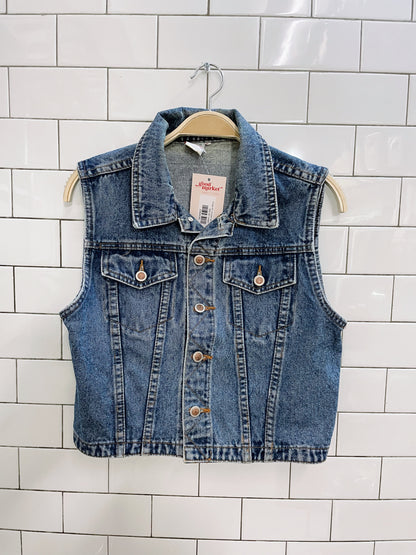 vintage 90s manager denim vest top