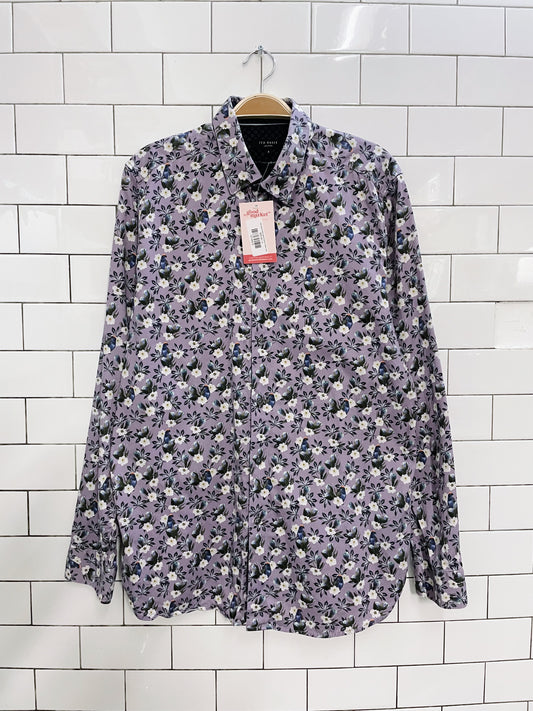 ted baker floral parrot button down shirt